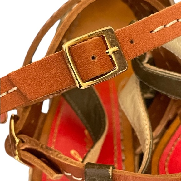 PALOMA BARCELO Platform
Leather Wicker Wedge Sandals
37 Olive/Brown Ankle Strap - Picture 15 of 16